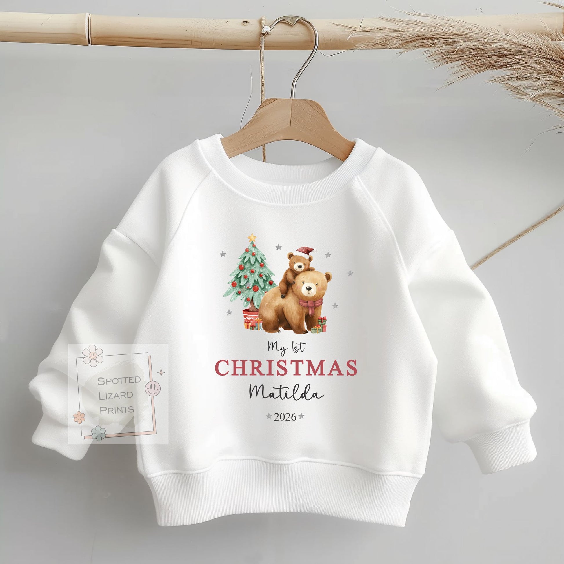 Personalised My First Christmas Baby Bodysuit | Custom Baby Christmas Outfit | First Christmas Gift | Baby Bear Christmas Sweatshirt