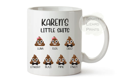Little Shits Mug | Daddy's Little Shits | Dad's Little Shits | Grandpa's Little Shits | Mum's Little Shits - Personalised mug gift