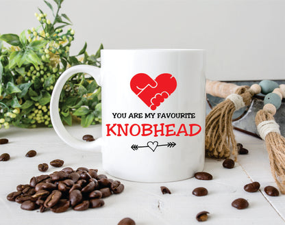 my favourite knobhead ceramic mug