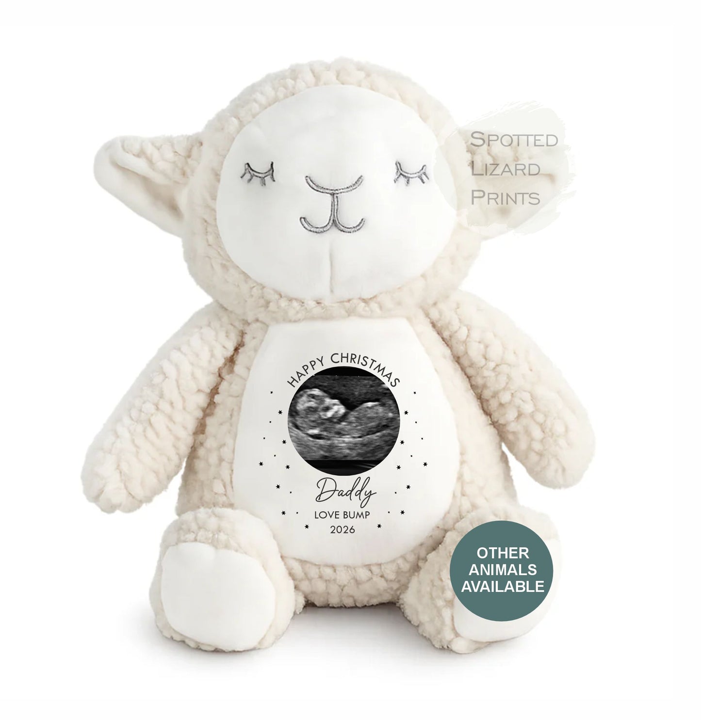 Christmas Gift From Baby to Daddy, Personalised Photo Teddy, First Christmas Daddy Gift, Baby Scan Teddy Bear, New Dad Xmas Keepsake