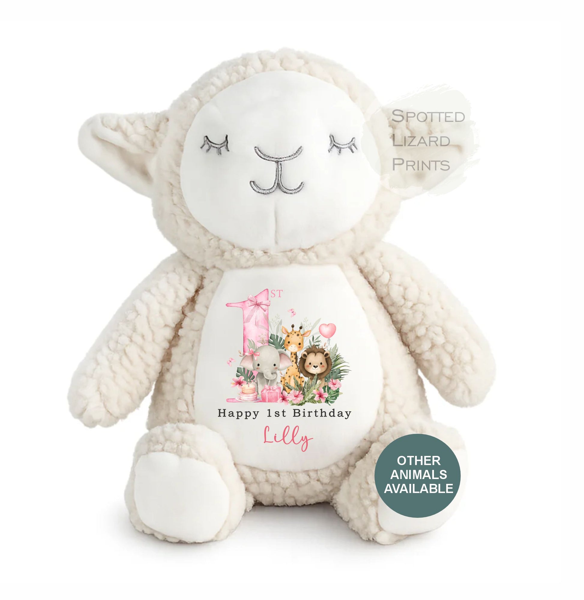 Personalised 1st Birthday Teddy | Baby First Birthday Gift | Custom Name Soft Toy | Kids Cuddly Toy Keepsake | Personalised Baby Gift UK