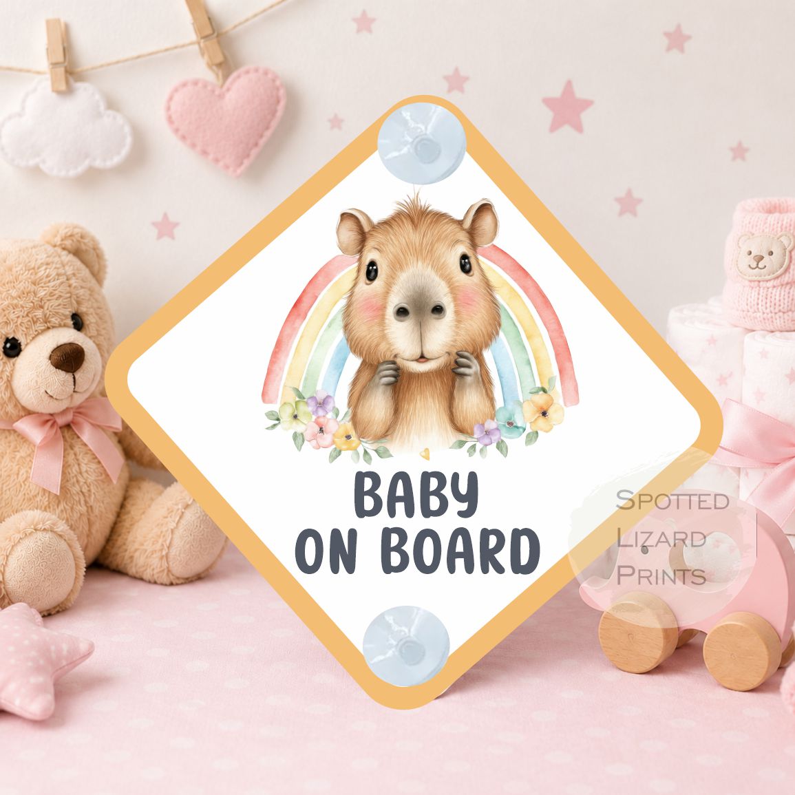 Baby on Board Sign - Child on Board Car sign - Gift for new Mum - Baby announcement - Car window sign