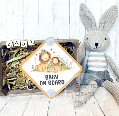 Lions Baby on Board Car Sign - Baby on Board | Child on Board