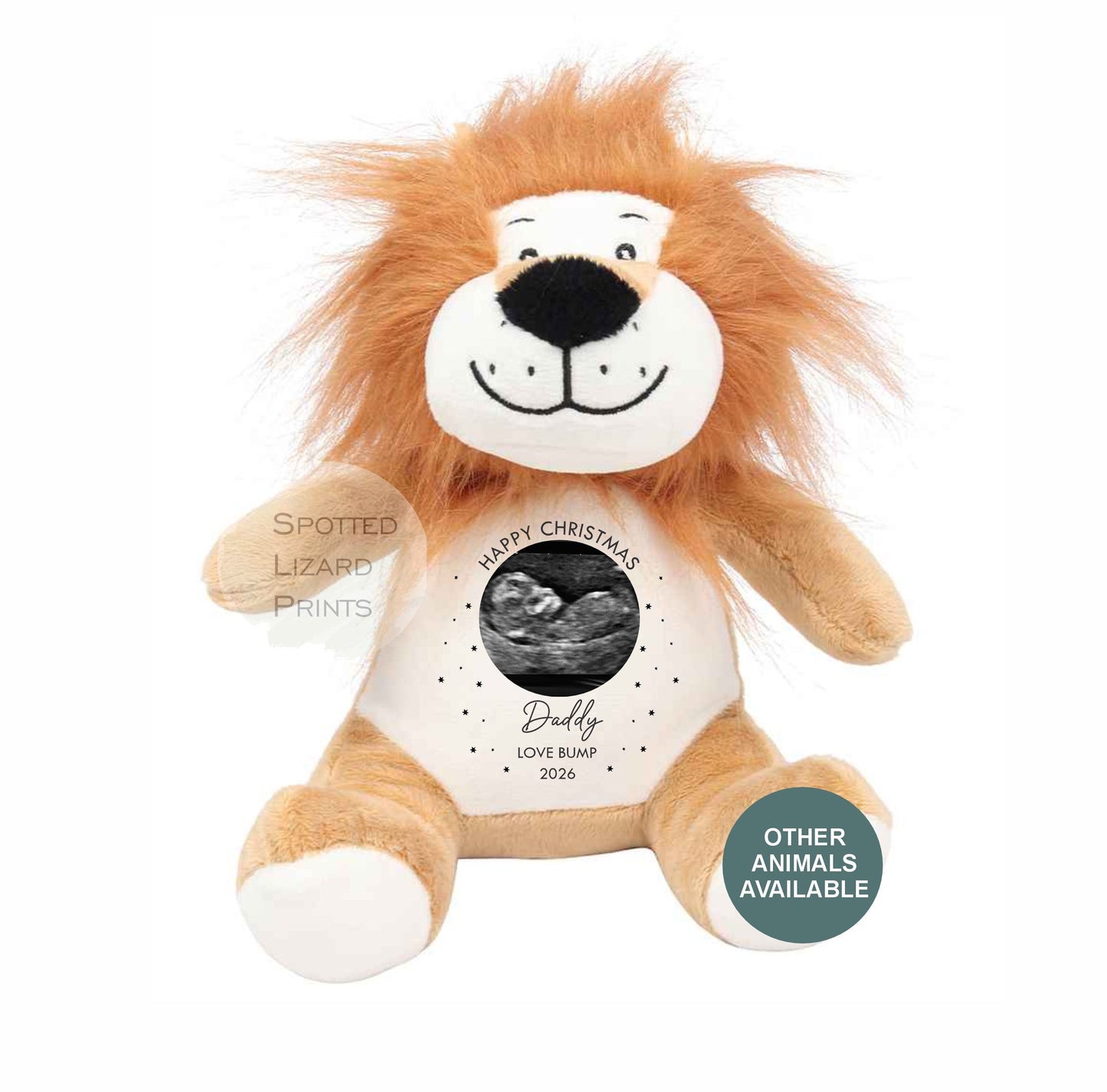 Christmas Gift From Baby to Daddy, Personalised Photo Teddy, First Christmas Daddy Gift, Baby Scan Teddy Bear, New Dad Xmas Keepsake