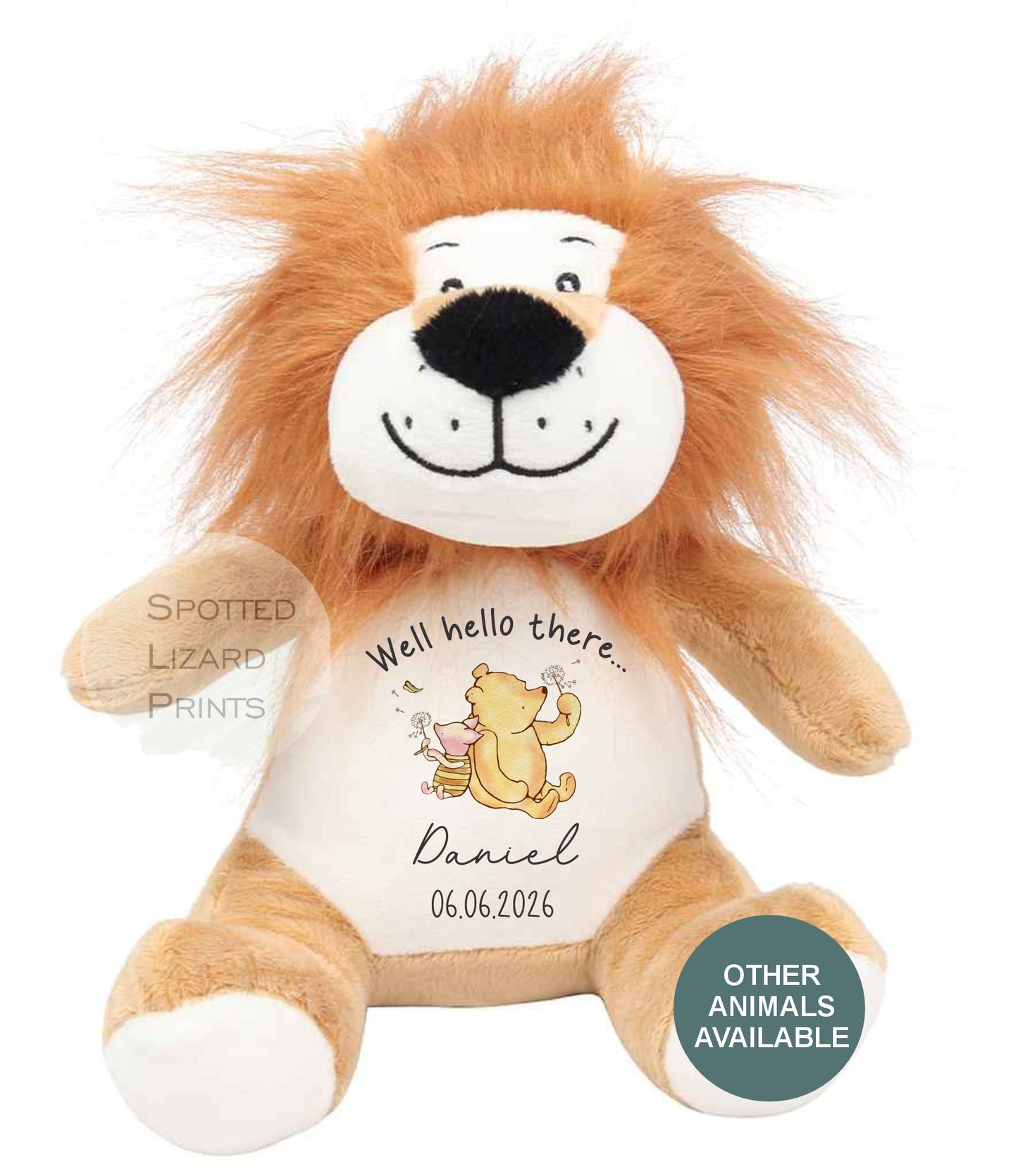 personalised new baby teddy
