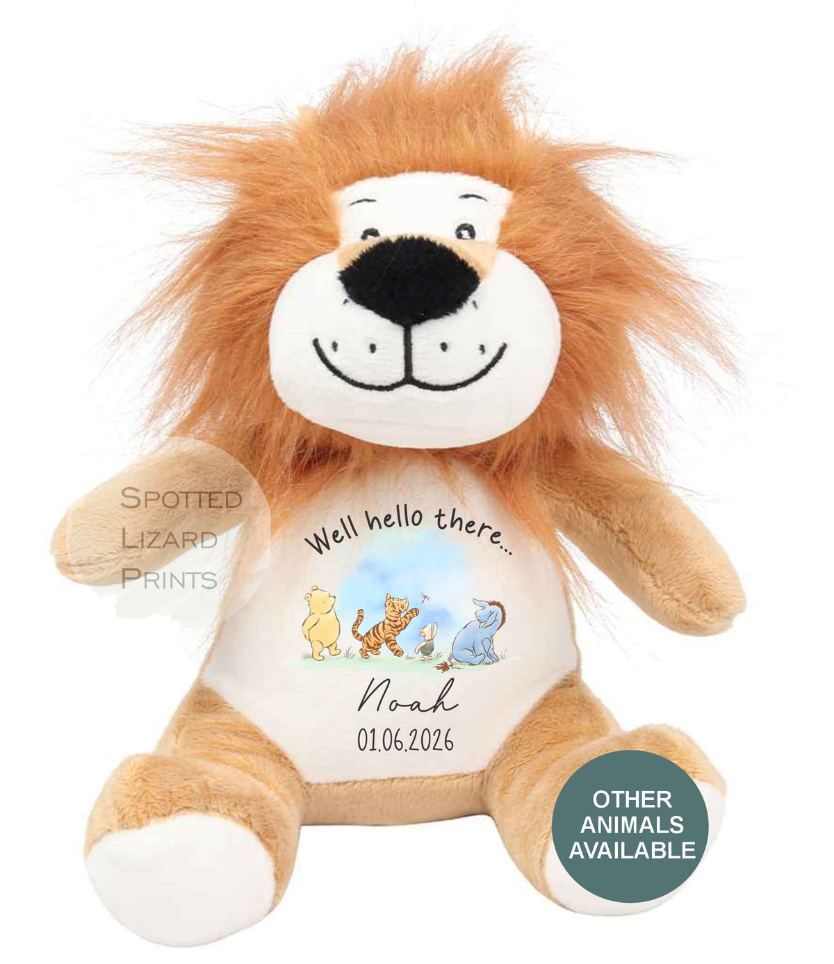 personalised new baby teddy