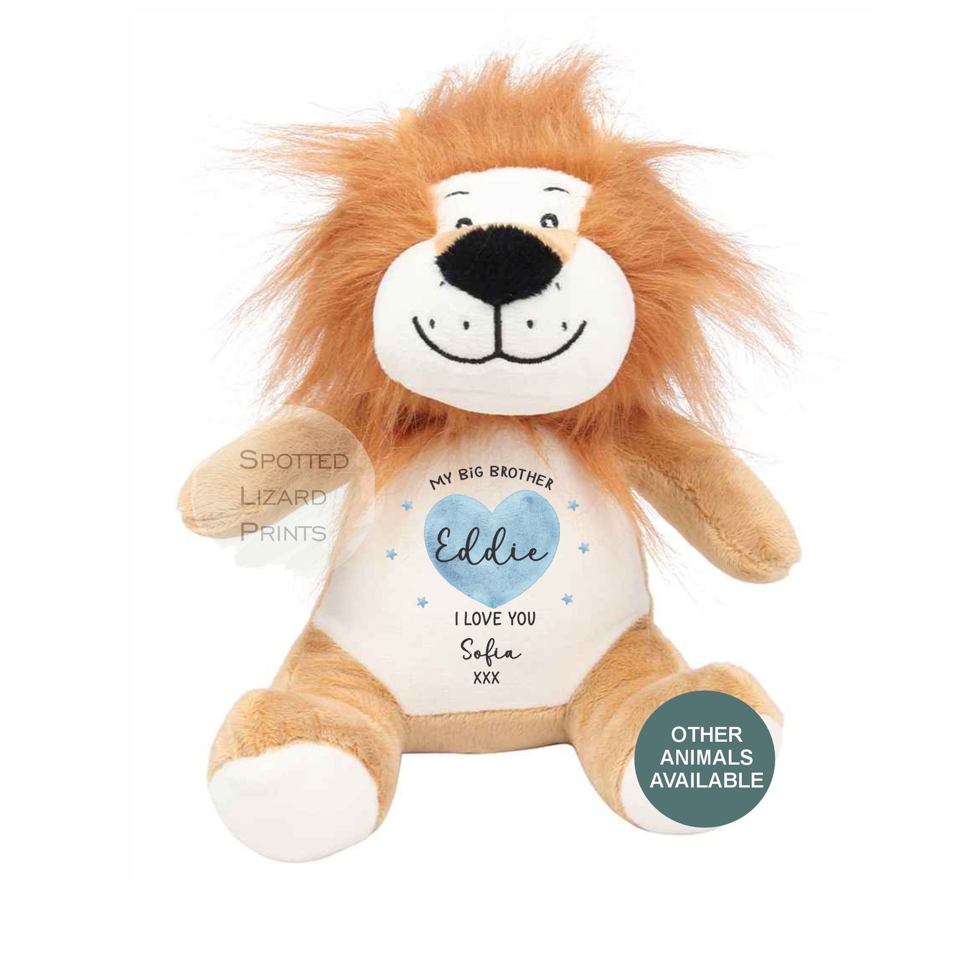 Personalised Big Brother or Big Sister Soft Toy