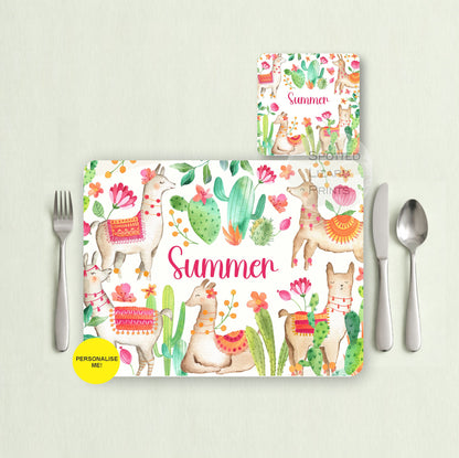 Gift for Kids - Personalised Placemat - Placemat and Coast set - Personalised Tableware - Personalised Coaster - 