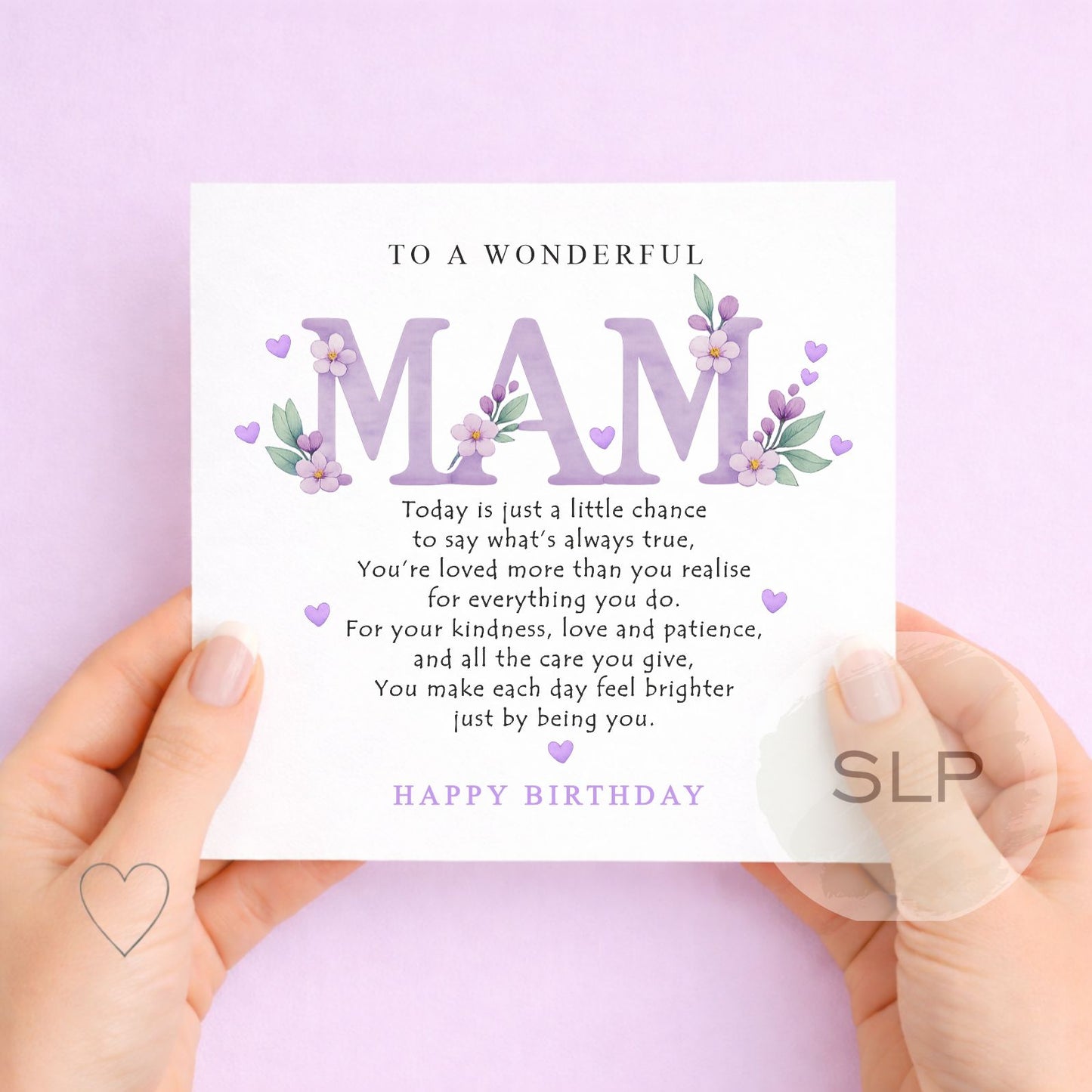 Mam Birthday Card | Beautiful Floral Mam Birthday Card | Happy Birthday Mam Card | Sentimental Mam Birthday Card | Birthday Card for Mam