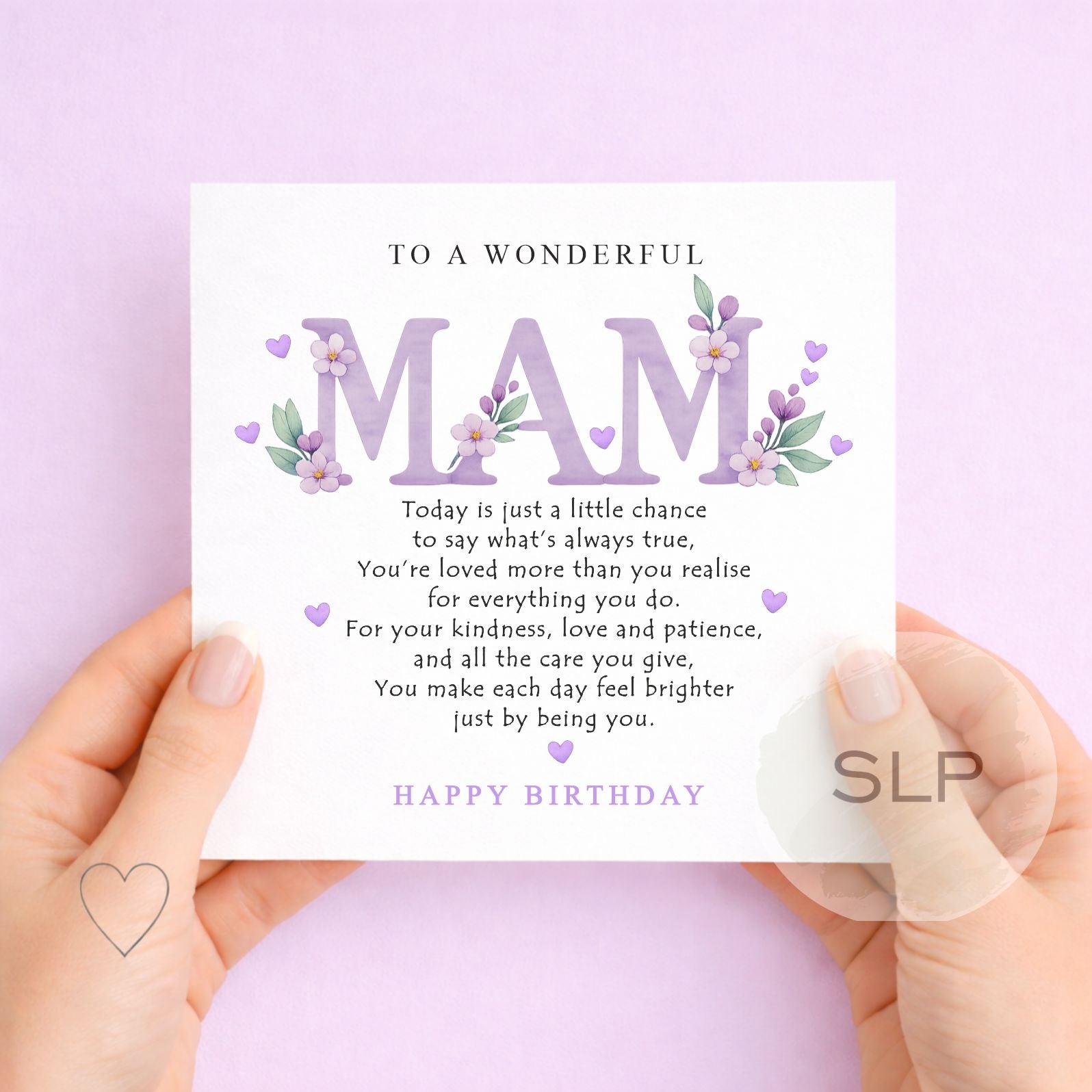 Mam Birthday Card | Beautiful Floral Mam Birthday Card | Happy Birthday Mam Card | Sentimental Mam Birthday Card | Birthday Card for Mam