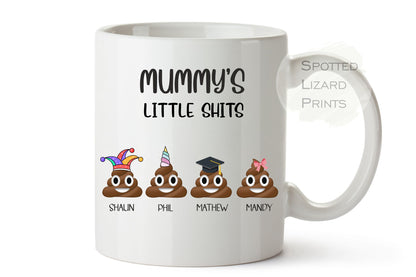 Little Shits Mug | Mummy's Little Shits | Dad's Little Shits | Grandpa's Little Shits | Mum's Little Shits - Personalised mug gift