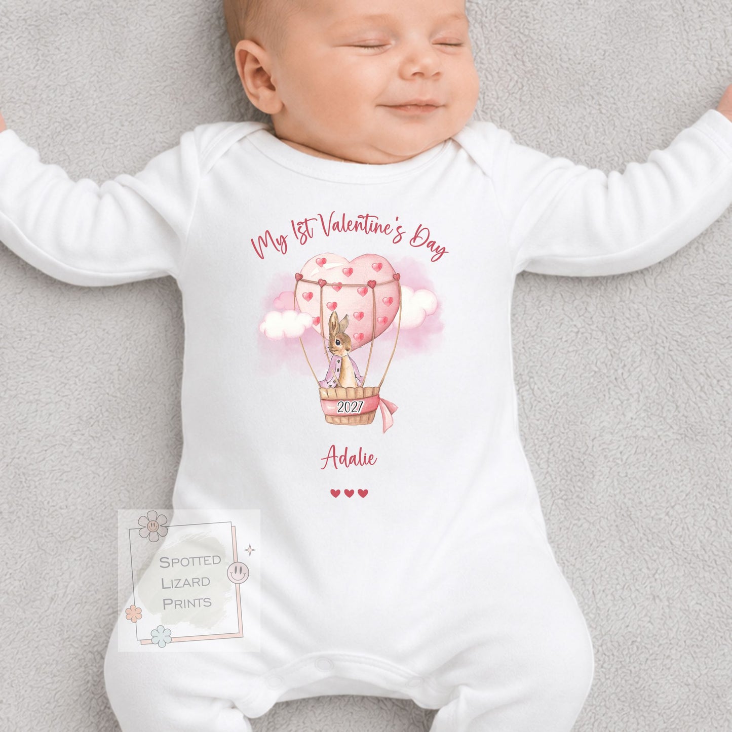 My First Valentine’s Day Baby Grow | 1st Valentine's Day Baby Sleepsuit & Vest | Baby Valentine Outfit | Valentine Sweatshirt