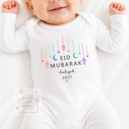 My First Eid Mubarak Baby Bodysuit | Personalized Baby Eid Outfit | Eid al-Fitr or Eid al-Adha | First Eid Gift | Ramadan Baby Sleepsuit