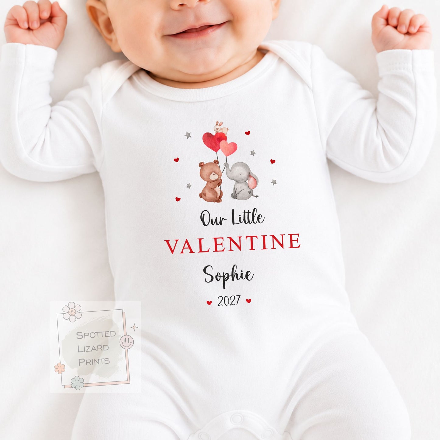 Personalised Our Little Valentine Baby Bodysuit | 1st Valentine's Day Baby Sleepsuit & Vest | Baby Valentine Outfit | Valentine Sweatshirt