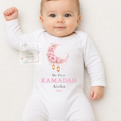 My First Ramadan Baby Bodysuit | Personalized Baby Eid Outfit | Eid al-Fitr or Eid al-Adha | First Eid Gift | Ramadan Baby Sleepsuit
