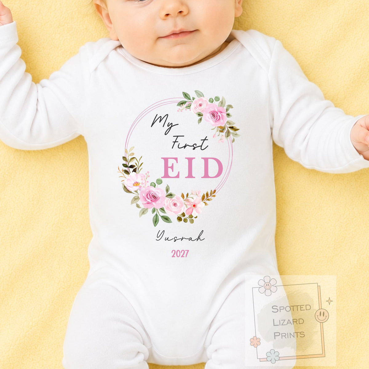 My First Eid Mubarak Baby Bodysuit | Personalized Baby Eid Outfit | Eid al-Fitr or Eid al-Adha | First Eid Gift | Ramadan Baby Sleepsuit