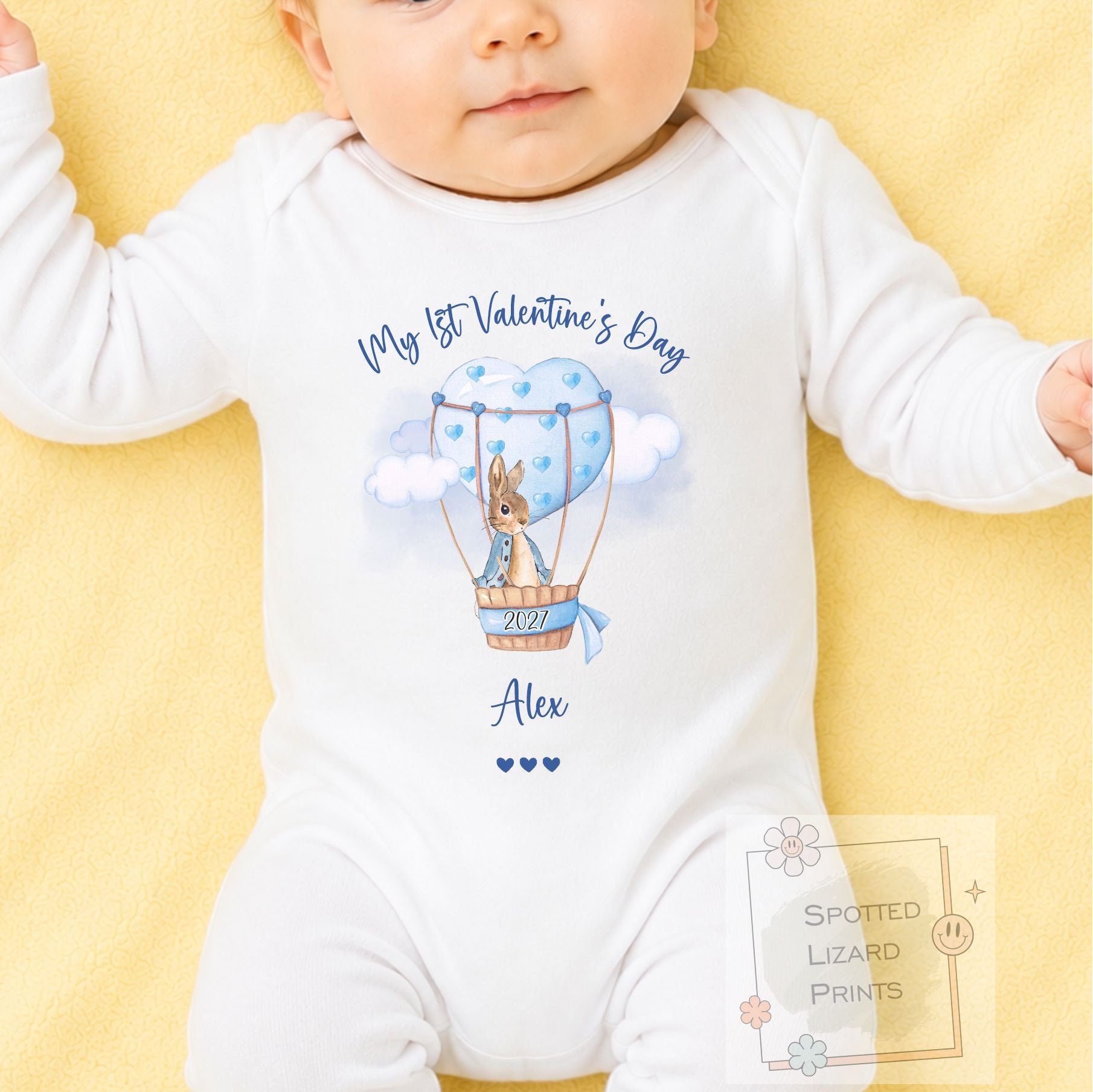 Personalised My 1st Valentine's Day Baby, 1st Valentine's Day Baby Sleepsuit & Vest, Valentine Sweatshirt My First Valentine’s Day Baby Grow