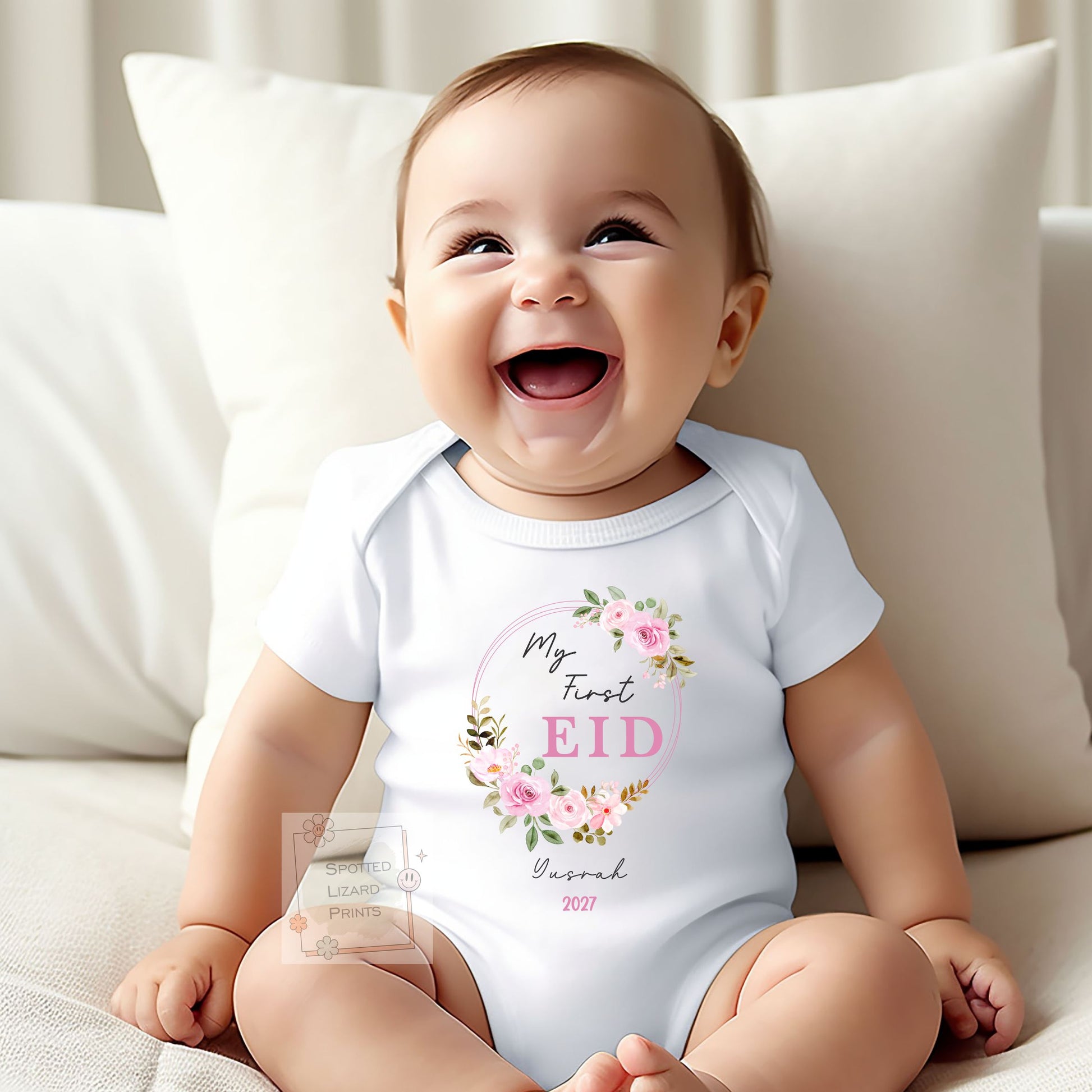 My First Eid Mubarak Baby Bodysuit | Personalized Baby Eid Outfit | Eid al-Fitr or Eid al-Adha | First Eid Gift | Ramadan Baby Sleepsuit