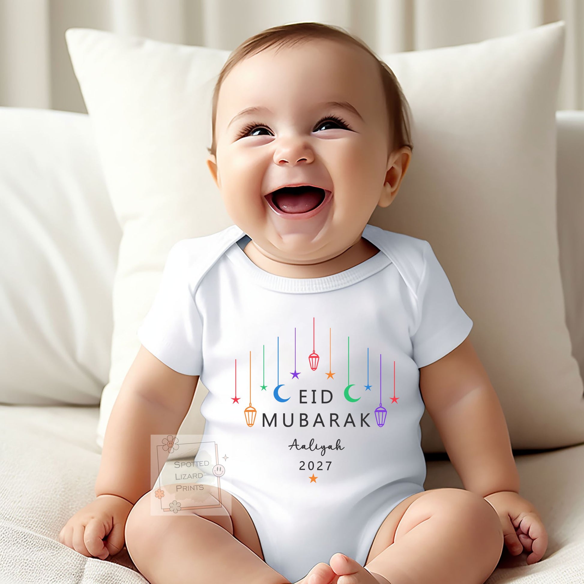 My First Eid Mubarak Baby Bodysuit | Personalized Baby Eid Outfit | Eid al-Fitr or Eid al-Adha | First Eid Gift | Ramadan Baby Sleepsuit