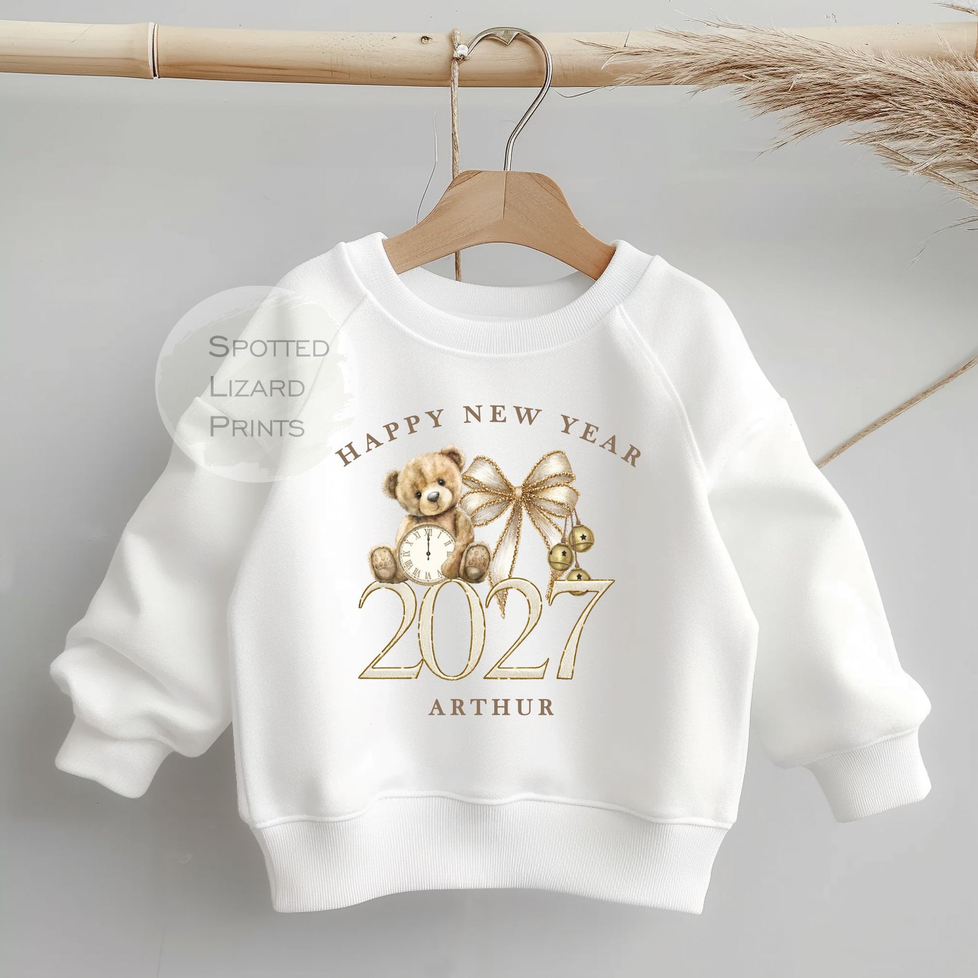 Personalised First New Years Eve Baby Outfit- My First New Years Eve Sleepsuit - 1st New Year Teddy