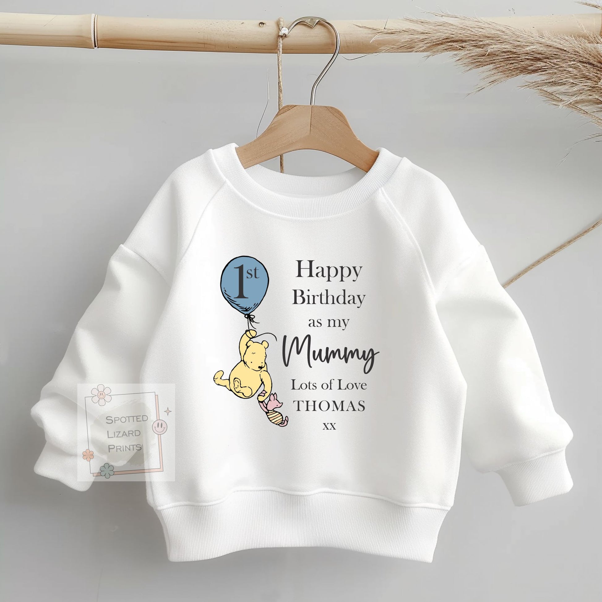Personalised Mummy 1st Birthday Baby Outfit, First Birthday as My Mummy Gift, Baby Vest Sleepsuit Bib Jumper T-Shirt, Pink or Blue