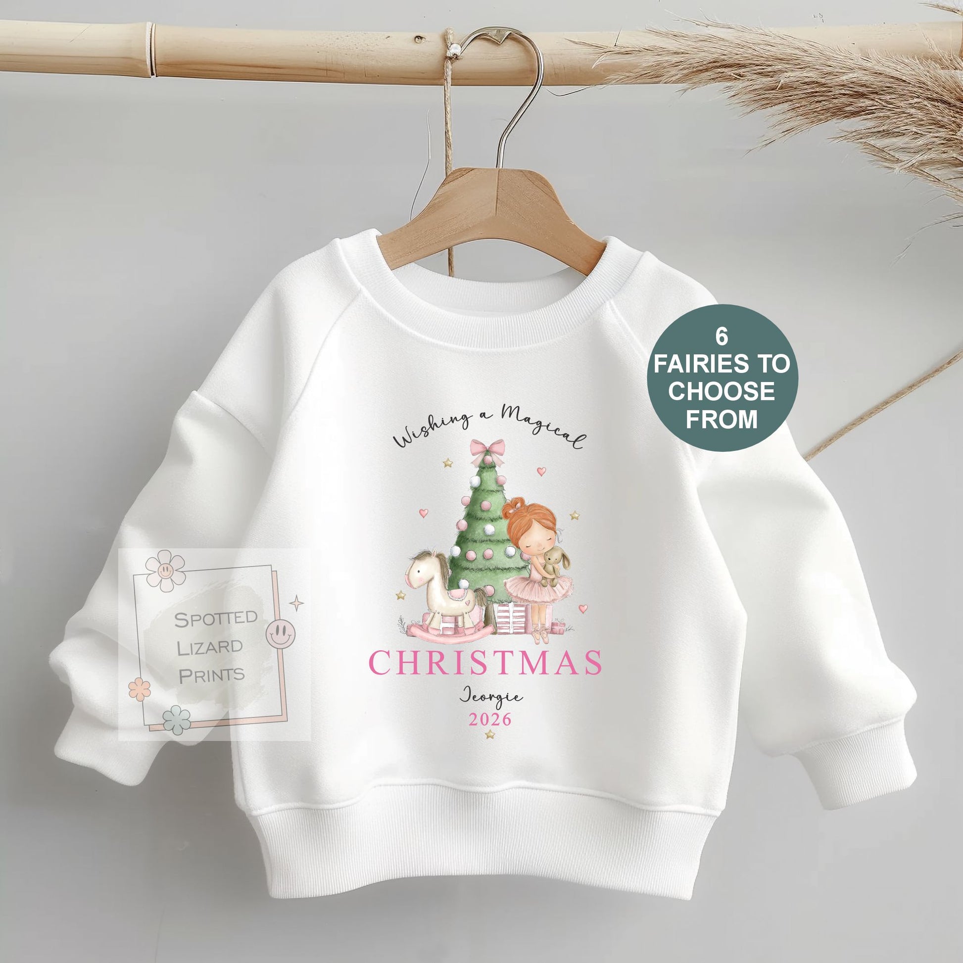 Personalised First Christmas Baby Sleepsuit, Fairy Christmas  pyjamas, Baby Girl First Christmas, Ballerina Baby Christmas Gift, Baby Vest