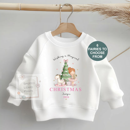 Personalised First Christmas Baby Sleepsuit, Fairy Christmas  pyjamas, Baby Girl First Christmas, Ballerina Baby Christmas Gift, Baby Vest