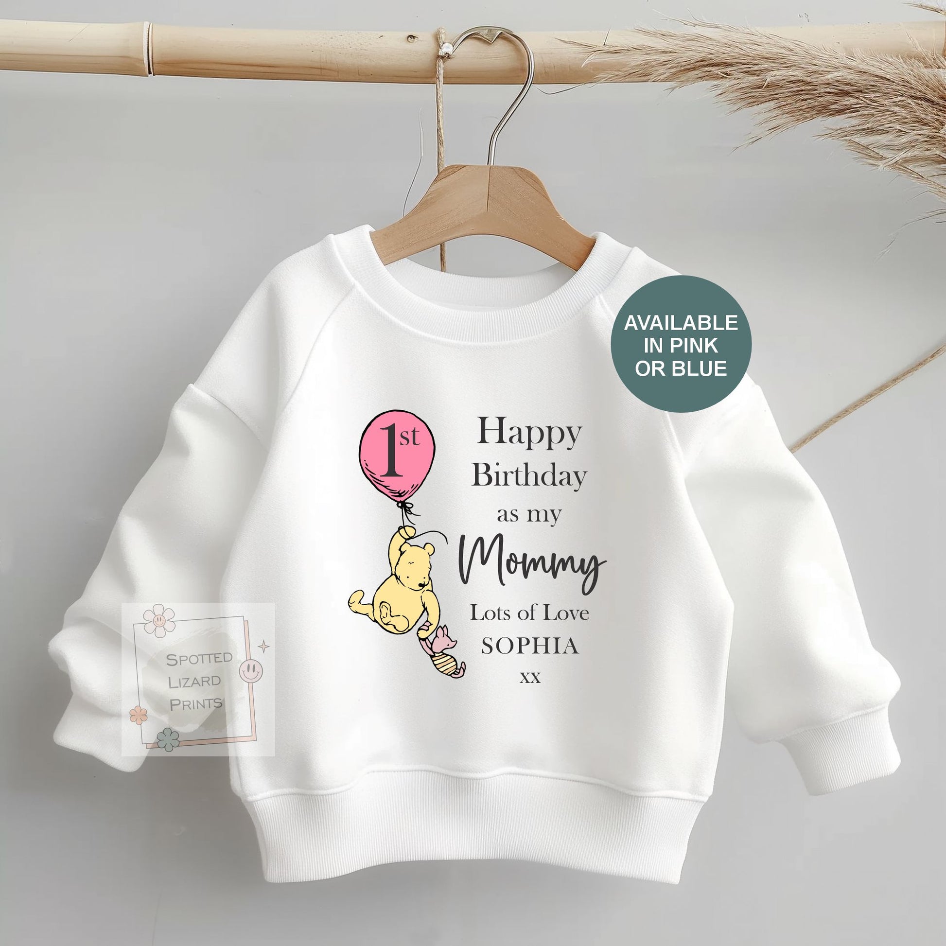 Personalised Mummy 1st Birthday Baby Outfit, First Birthday as My Mummy Gift, Baby Vest Sleepsuit Bib Jumper T-Shirt, Pink or Blue