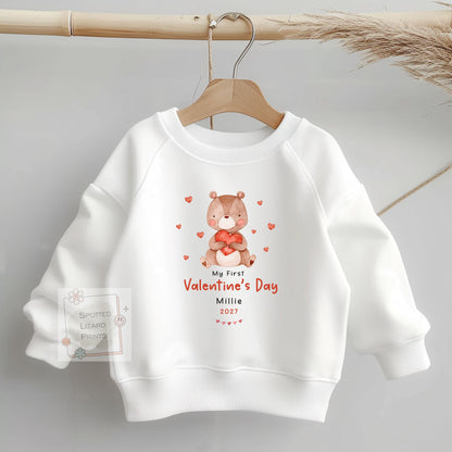My First Valentine’s Day Baby Grow, Sleepsuit & Baby Vest | Valentine Baby Outfit | Custom Baby Valentine Outfit | Newborn Valentine Gift