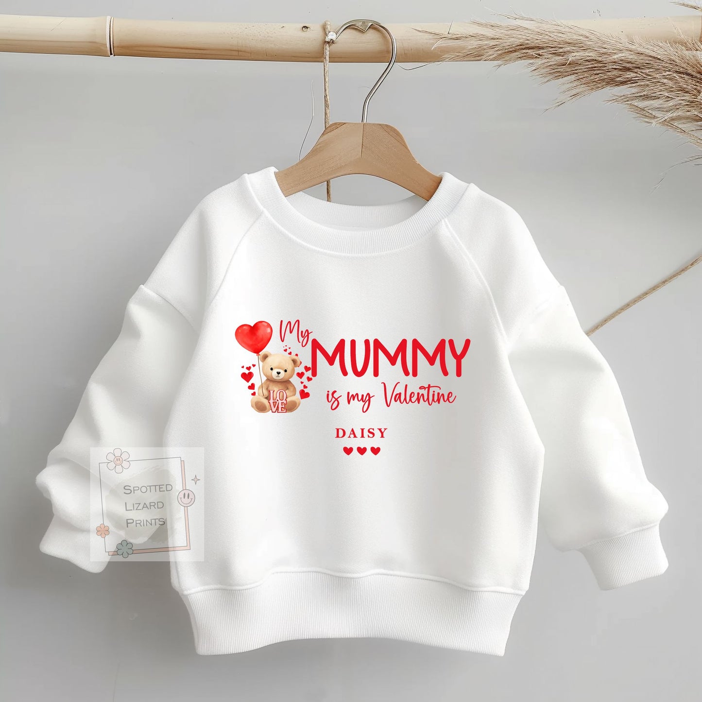 My Mummy Is My Valentine Outfit | Personalized Baby Valentine's Sleepsuit | Custom Baby Name Shirt | Baby Valentine's Sweatshirt