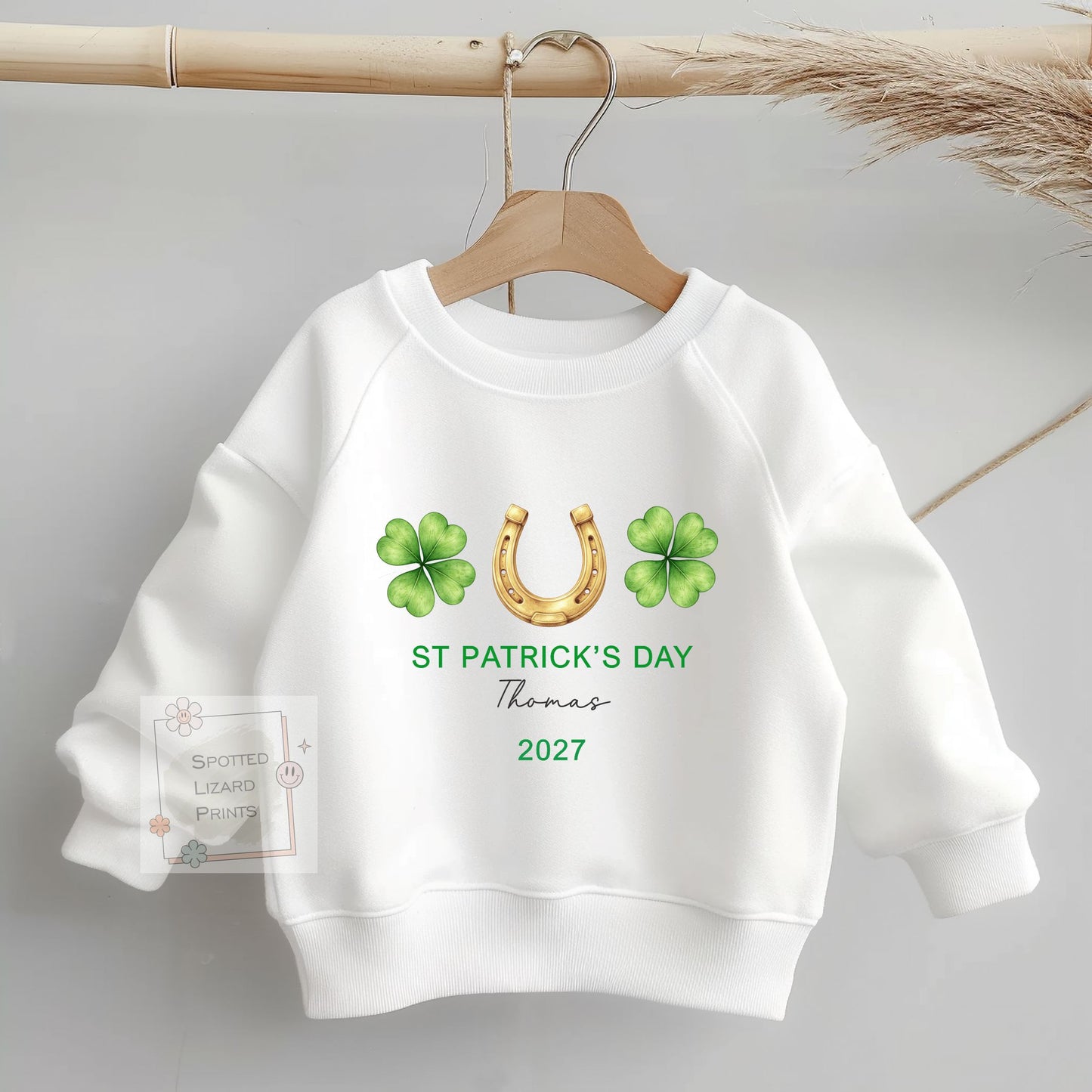 Personalized First St Patrick's Day Baby Outfit | Mo Chéad Lá Fhéile Pádraig Sleepsuit | Irish T-shirt | St Patrick's Day Sweatshirt