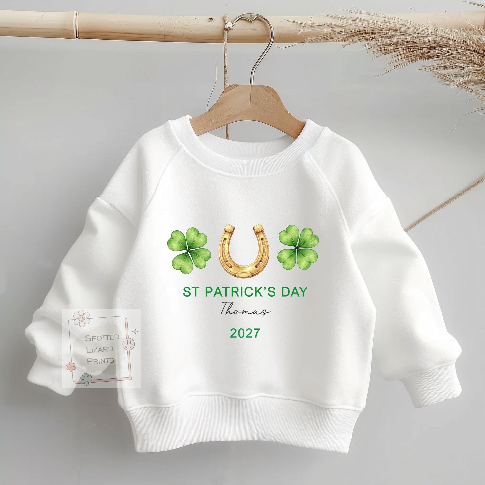 Personalized First St Patrick's Day Baby Outfit | Mo Chéad Lá Fhéile Pádraig Sleepsuit | Irish T-shirt | St Patrick's Day Sweatshirt