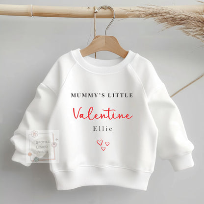 Personalised Mummy's Little Valentine Baby Bodysuit, Baby Valentine's Outfit | Valentines Sleepsuit | First Valentine Sweatshirt