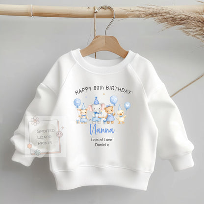 Personalised Birthday Baby Vest, Nanny Birthday Gift, Nana Birthday Outfit, Custom Baby Bodysuit, Any Age 50th 60th 70th 80th Birthday