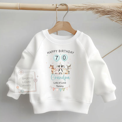 Personalised Birthday Baby Vest, Grandad Birthday Gift, Grandpa Birthday Outfit, Custom Baby Bodysuit, Any Age 50th 60th 70th 80th Birthday