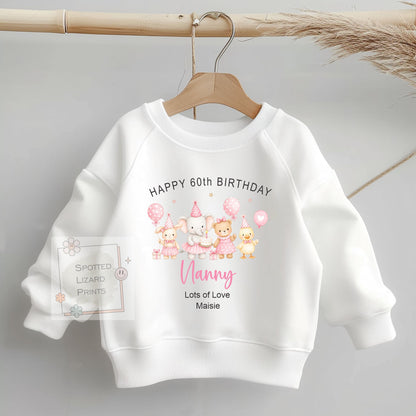 Personalised Birthday Baby Vest, Nanny Birthday Gift, Nana Birthday Outfit, Custom Baby Bodysuit, Any Age 50th 60th 70th 80th Birthday