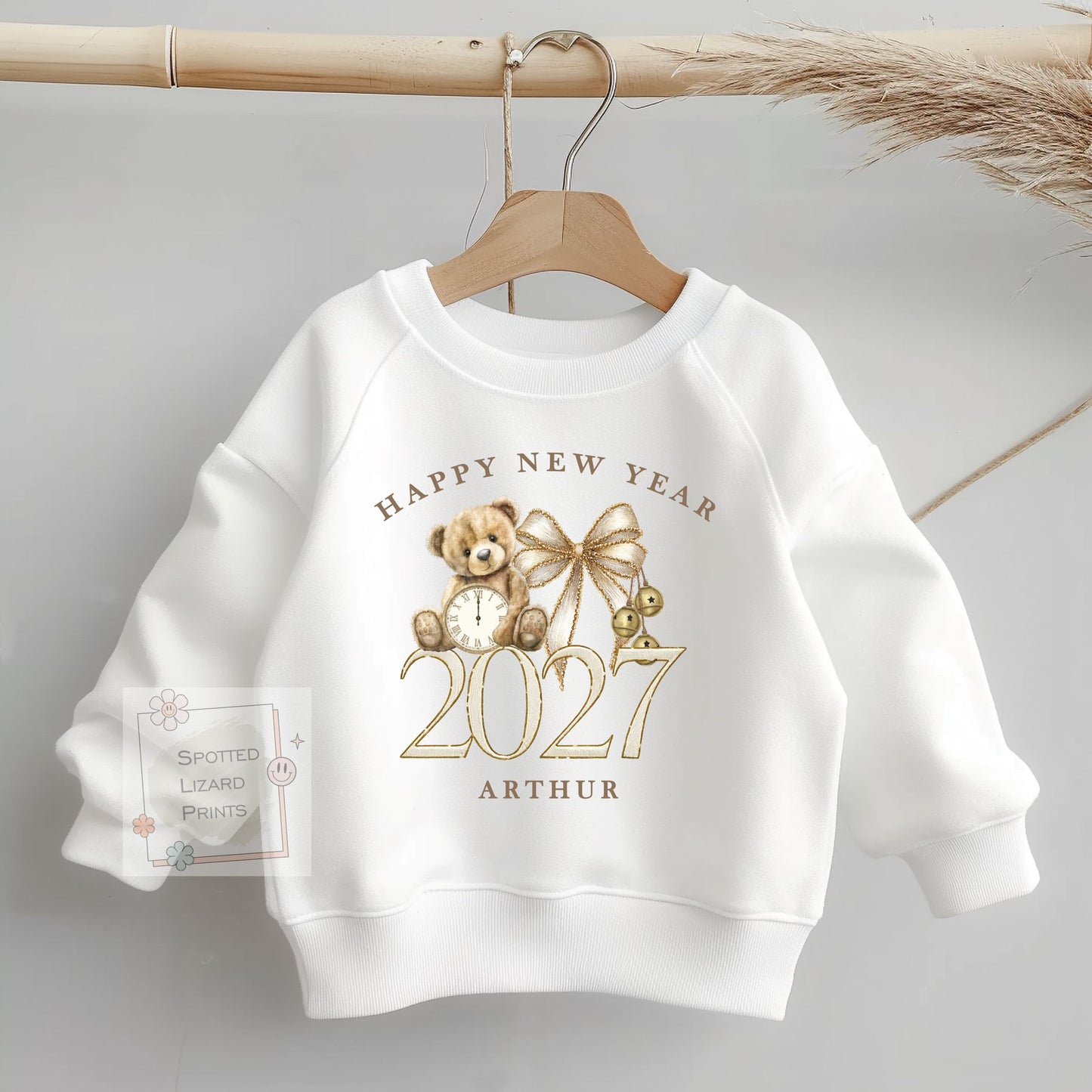 Personalised First New Years Eve Baby Outfit- My First New Years Eve Sleepsuit - 1st New Year Teddy