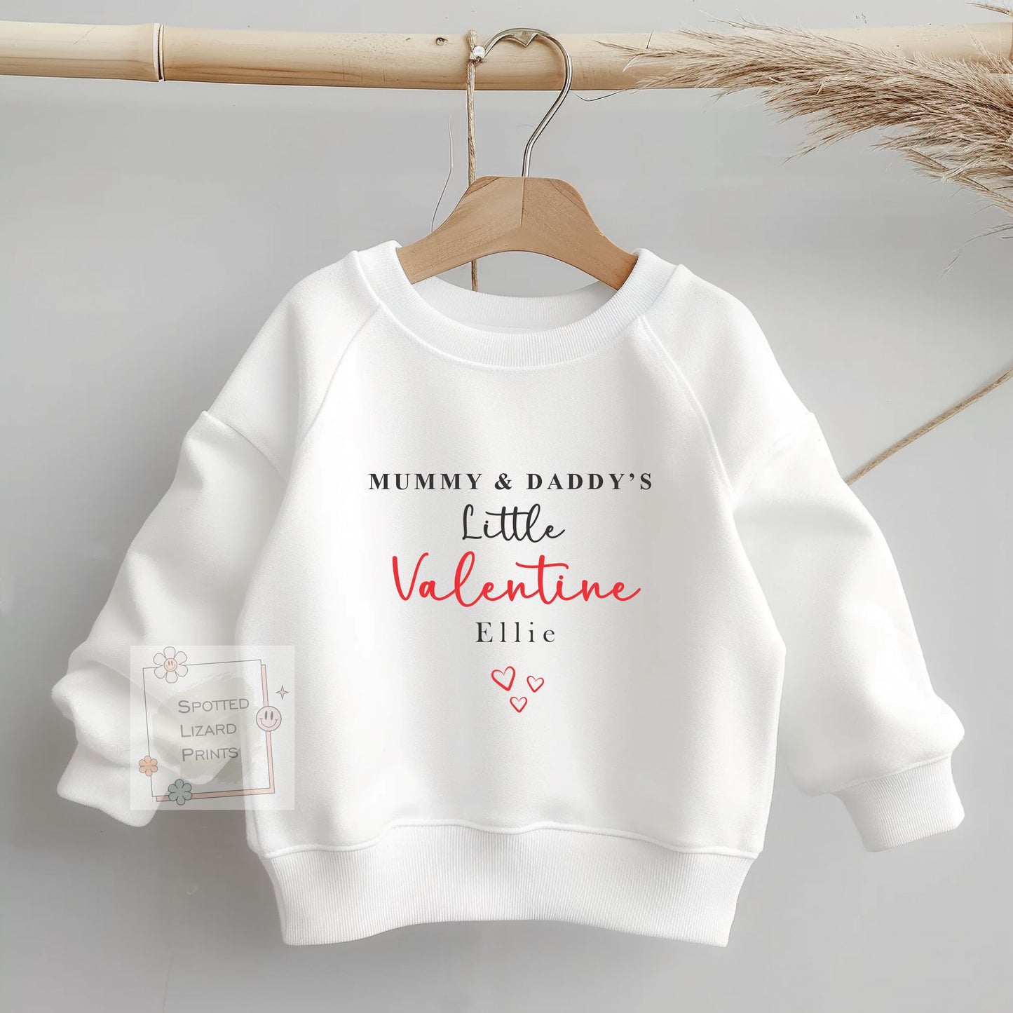 Personalised Mummy & Daddy's Little Valentine Baby Bodysuit, Baby Valentine's Outfit | Valentines Sleepsuit | First Valentine Sweatshirt