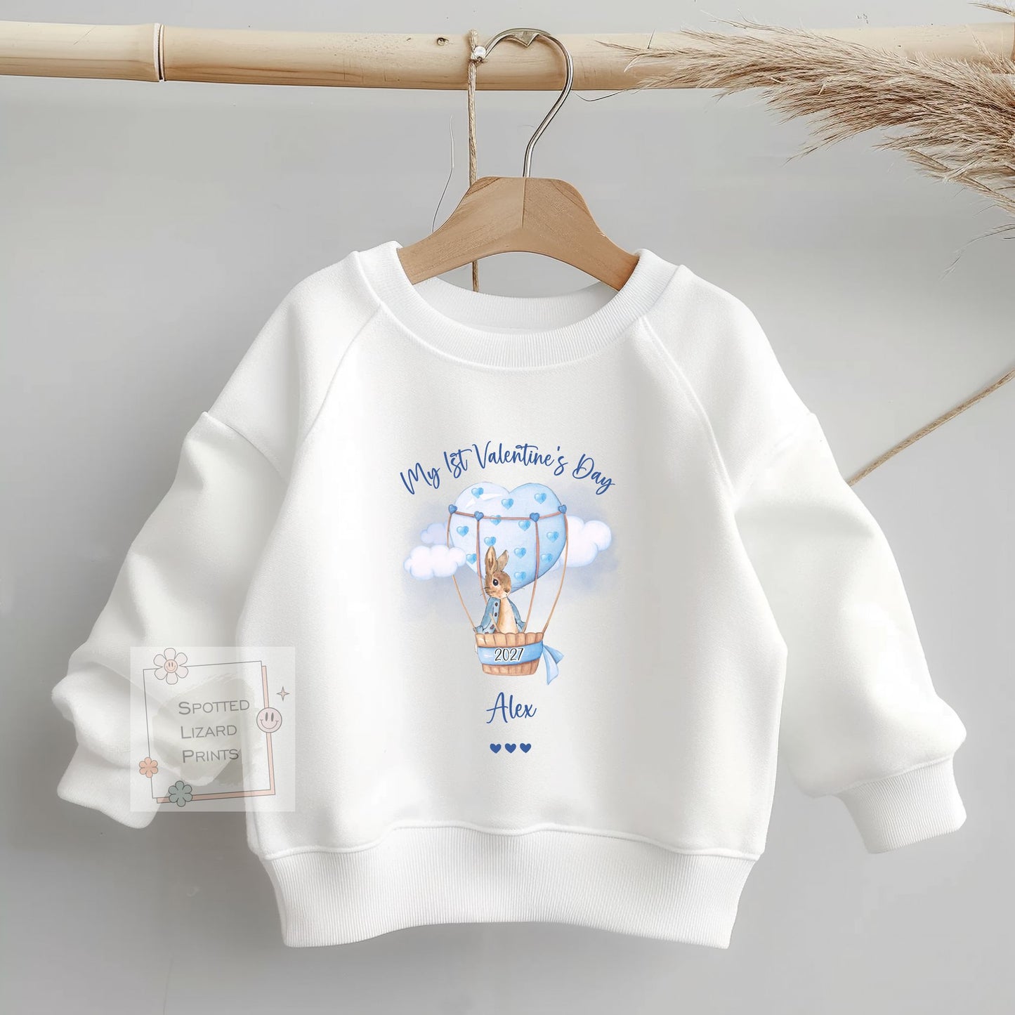 Personalised My 1st Valentine's Day Baby, 1st Valentine's Day Baby Sleepsuit & Vest, Valentine Sweatshirt My First Valentine’s Day Baby Grow