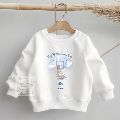 Personalised My 1st Valentine's Day Baby, 1st Valentine's Day Baby Sleepsuit & Vest, Valentine Sweatshirt My First Valentine’s Day Baby Grow