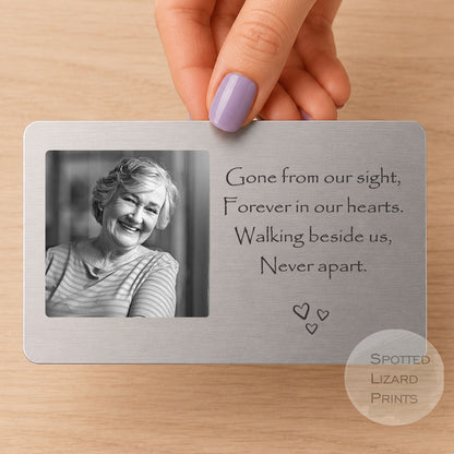 Personalized Memorial Wallet Card | Custom Photo Memory Card | Sympathy Gift | In Loving Memory Keepsake | Bereavement Gift