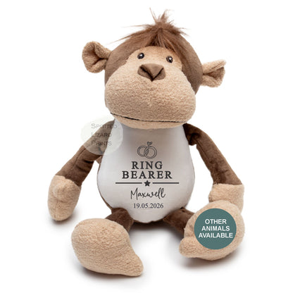 Thankyou teddy for page boys. Personalised Teddy for kids.