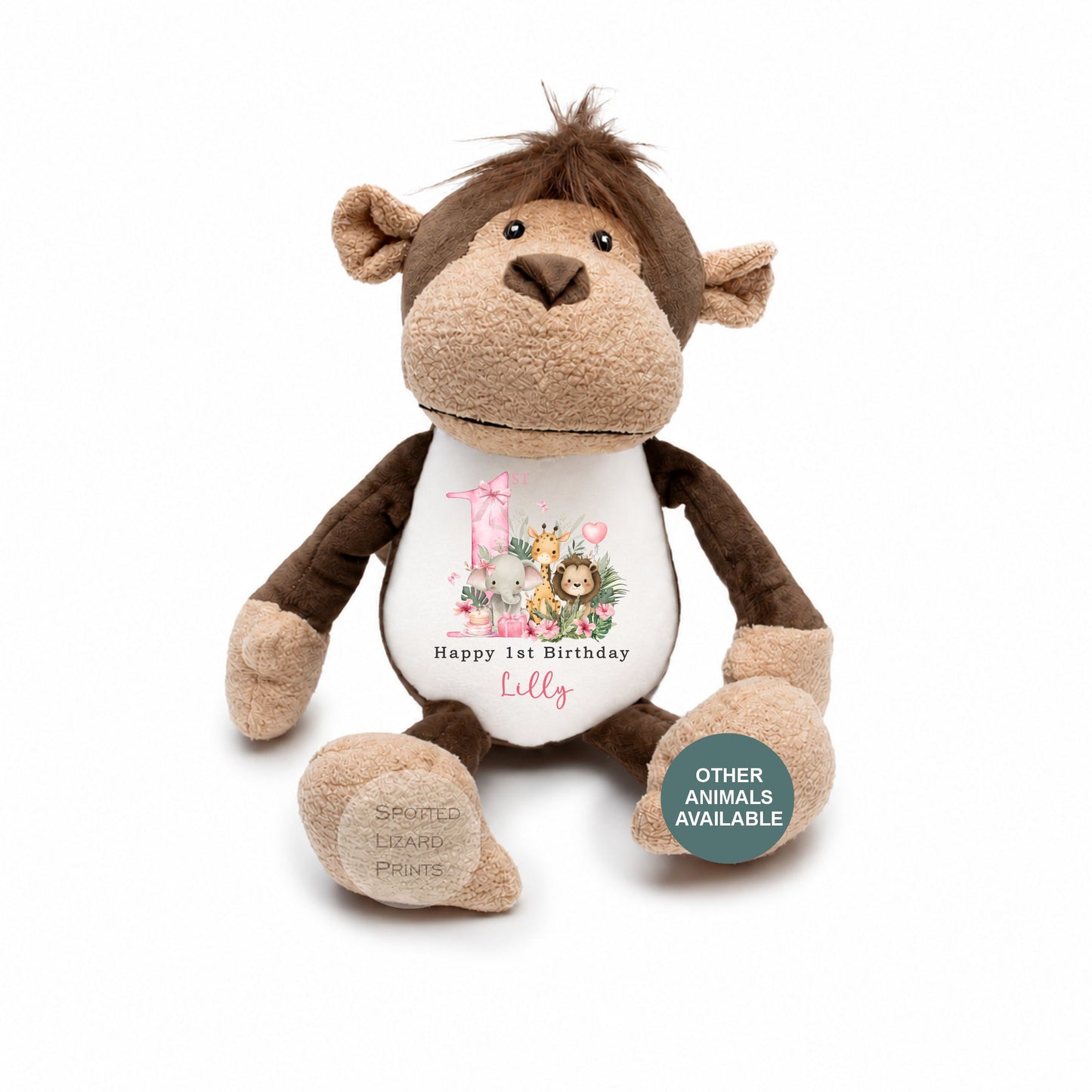 Personalised 1st Birthday Teddy | Baby First Birthday Gift | Custom Name Soft Toy | Kids Cuddly Toy Keepsake | Personalised Baby Gift UK