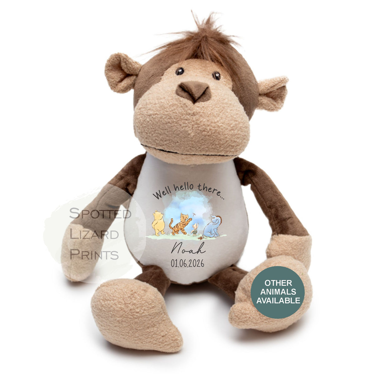 personalised new baby teddy