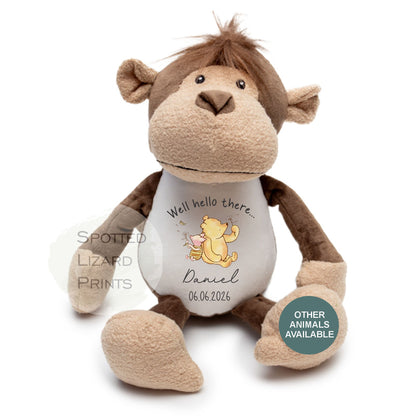 personalised new baby teddy
