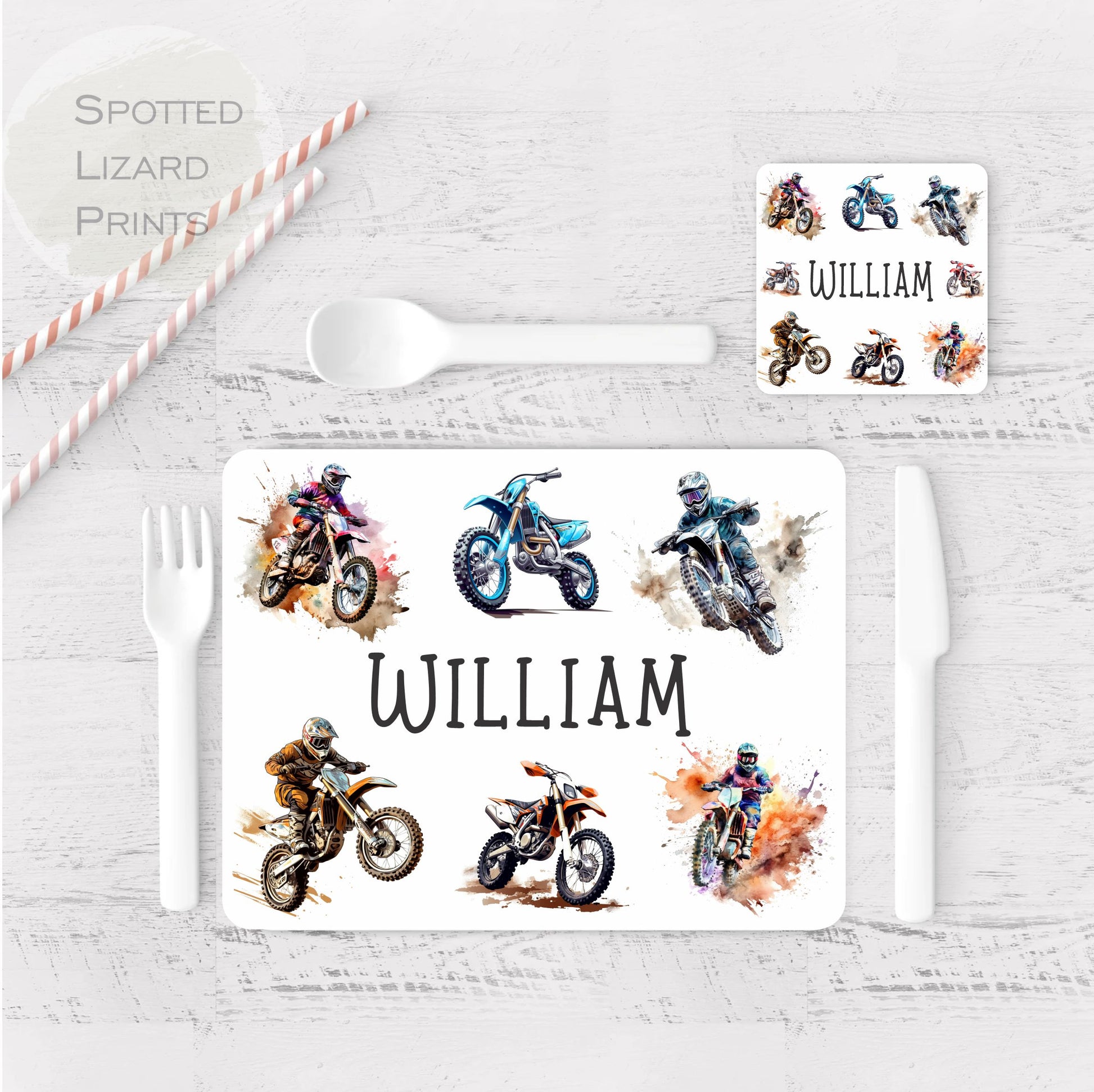 Motor Cross placemat set