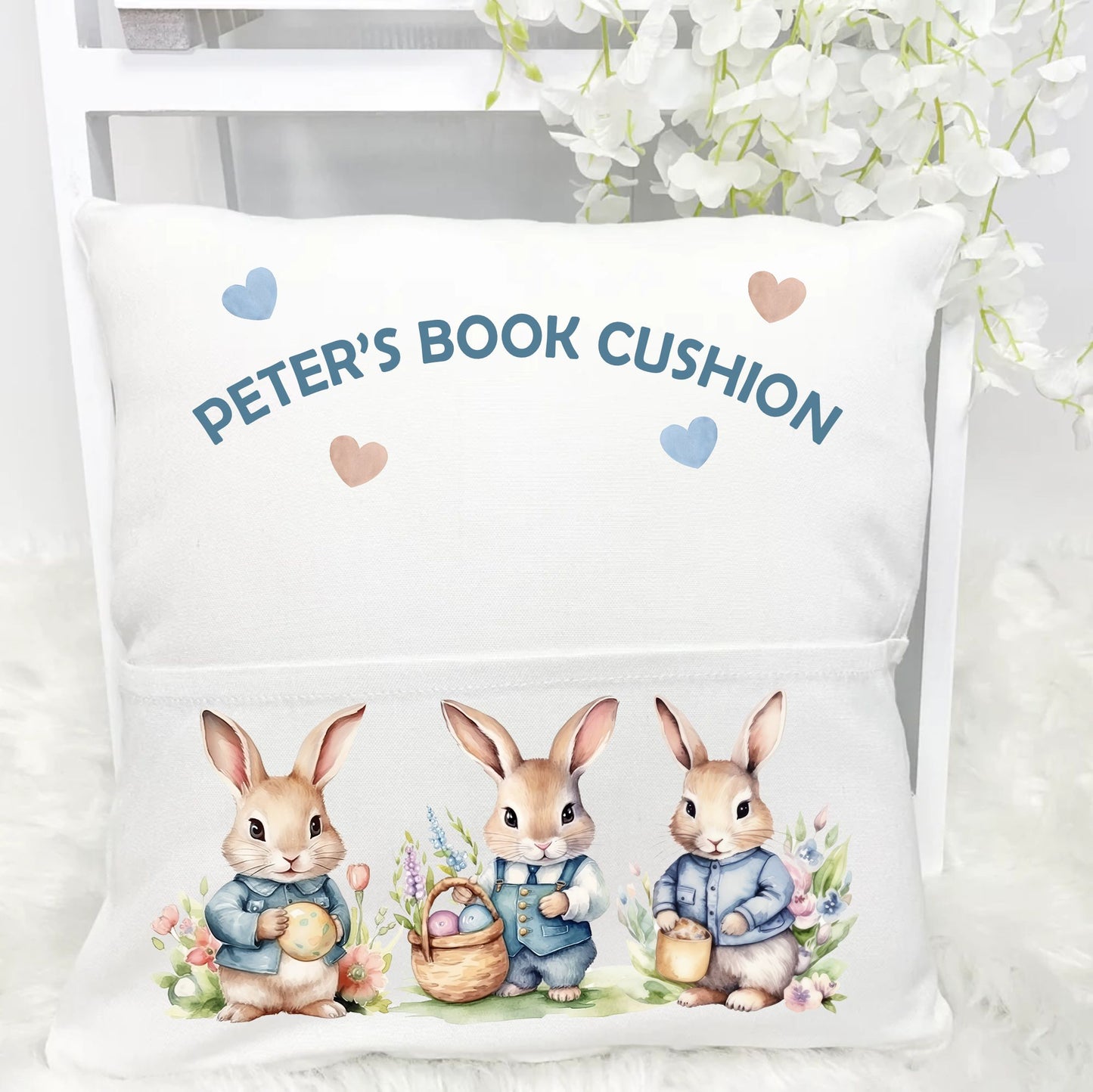 personalised easter cushion for children