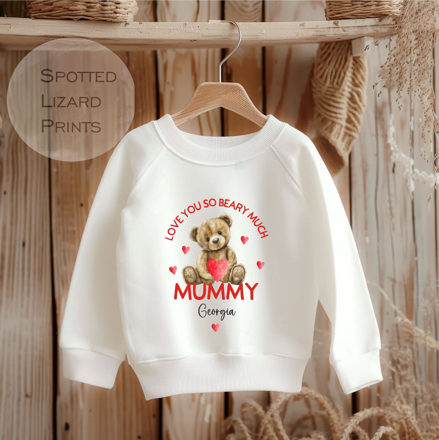 Personalised Valentine's Day Kids Sweatshirt - Valentine's Sweatshirt - Mummy & Daddy - Kids Matching Jumpers Sibling - First Valentines Day