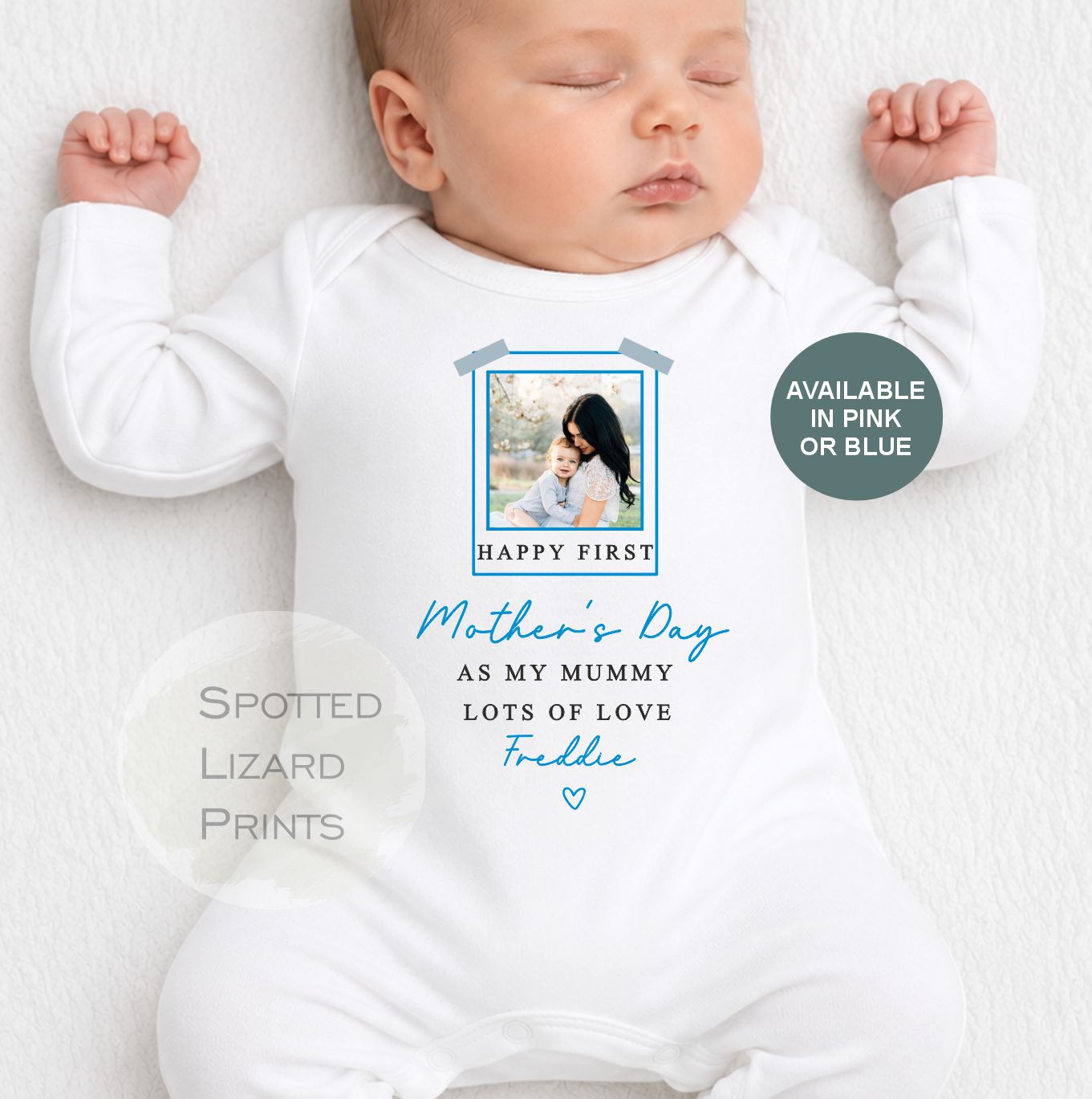 Happy First Mother’s Day Mummy Baby Outfit Personalised, 1st Mother’s Day Gift from Baby, Custom Baby Vest Sleepsuit or T-Shirt, Mum Gift