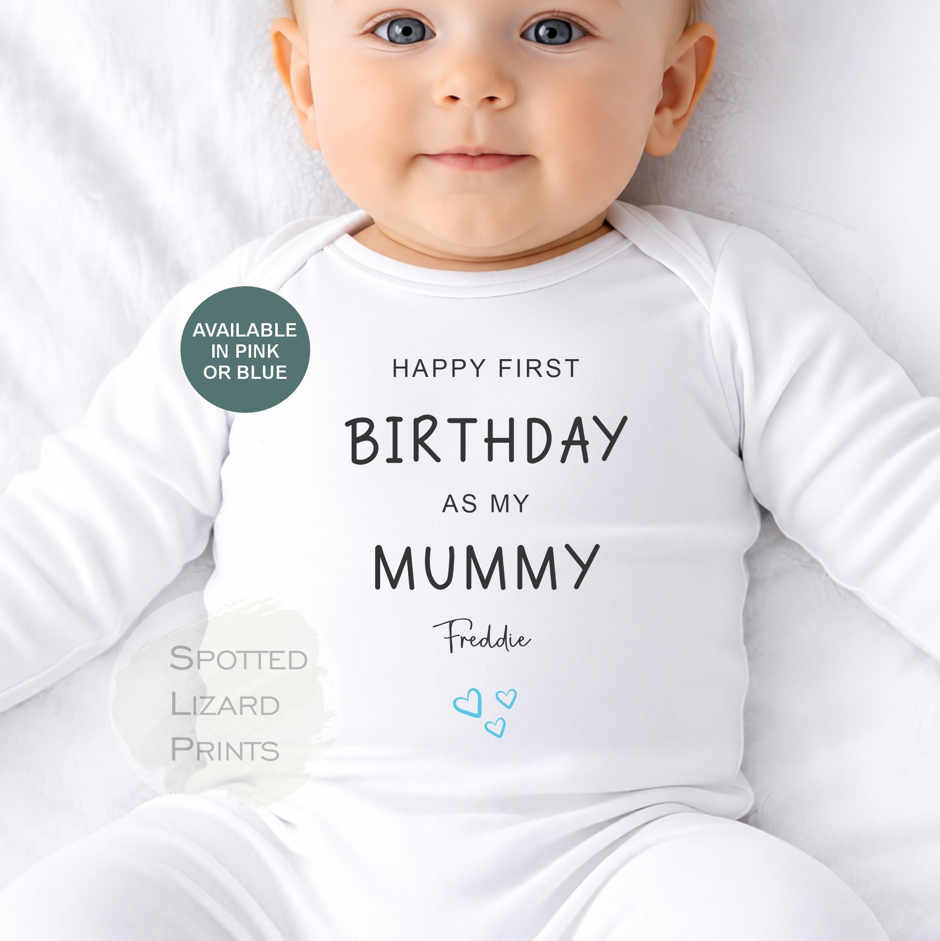 Happy First Birthday MUMMY Baby Outfit (First Birthday 1st Birthday Mummy Mum Birthday l New Mum Gift)
